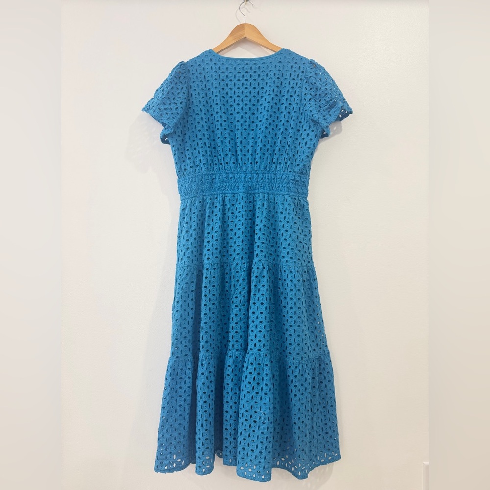 PrettyGarden Blue Eyelet Maxi Dress XL - Picture 9 of 13